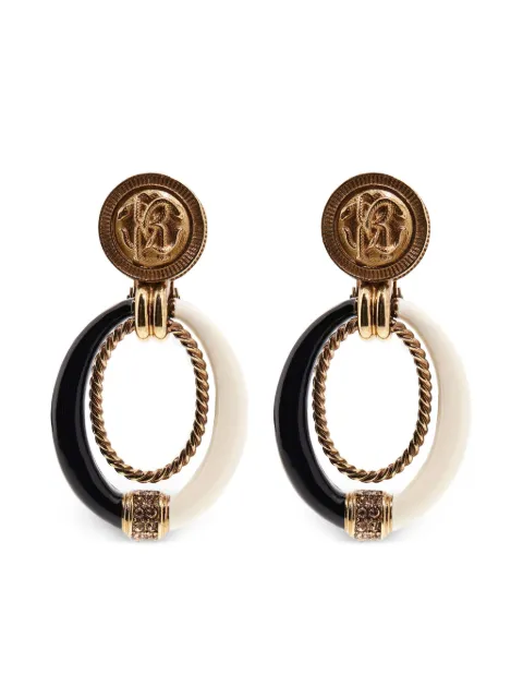 Roberto Cavalli statement drop earrings