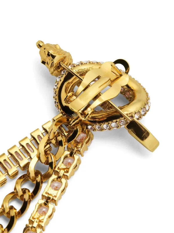 Versace Orecchino Pendente Clash | Oro | FARFETCH IT
