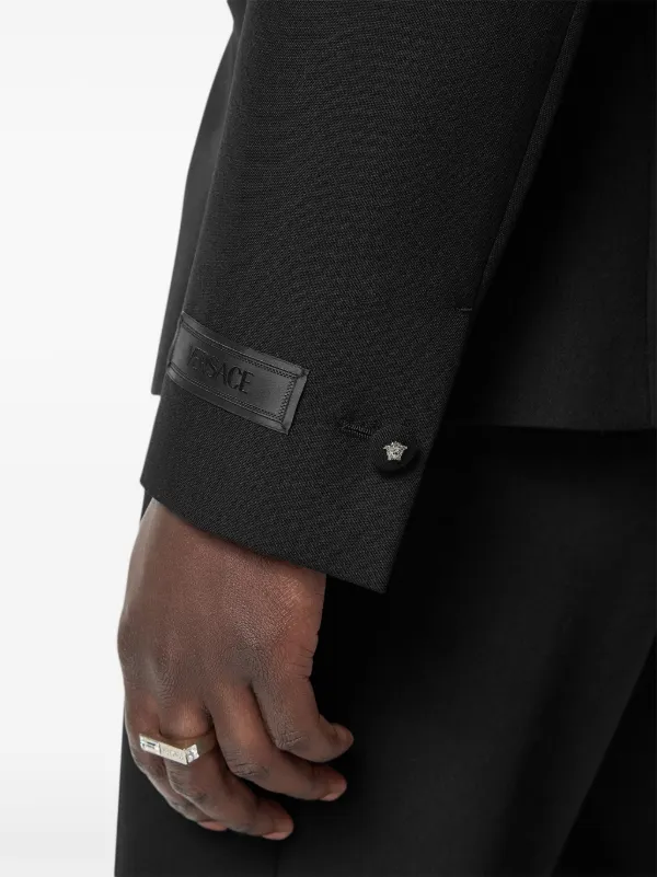 ジャケット Versace Double-Breasted Blazer Crop Double-Breasted Wool Blazer | VERSACE US