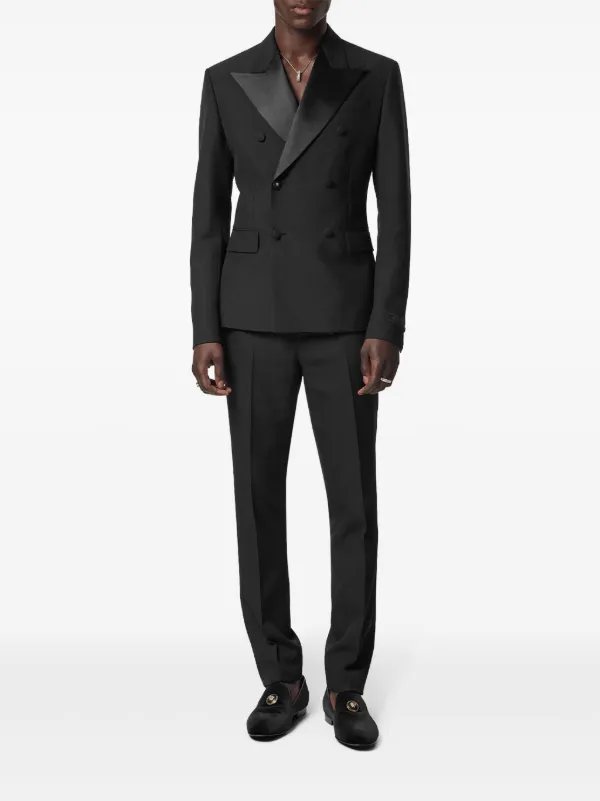 【関税&送料込】Versace Double-Breasted Blazer Versace double-breasted Blazer | Black | FARFETCH