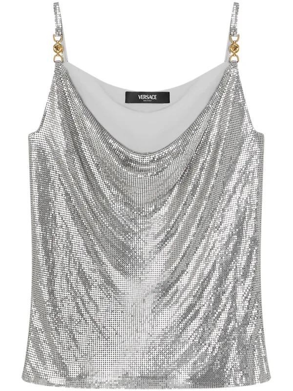 1s150μ (model MEDUSA) ×2 Versace Medusa Top | Silver | FARFETCH