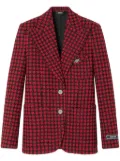 Versace check-pattern blazer - Red