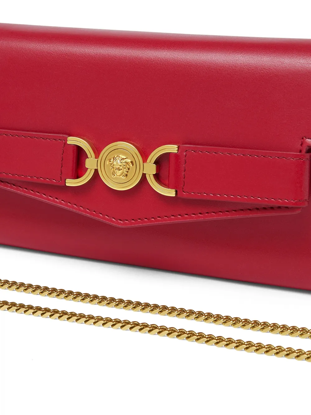 Versace Medusa leren crossbodytas Rood