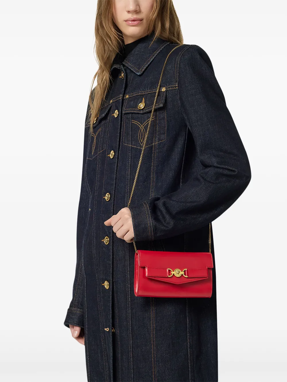 Versace Medusa leren crossbodytas - Rood