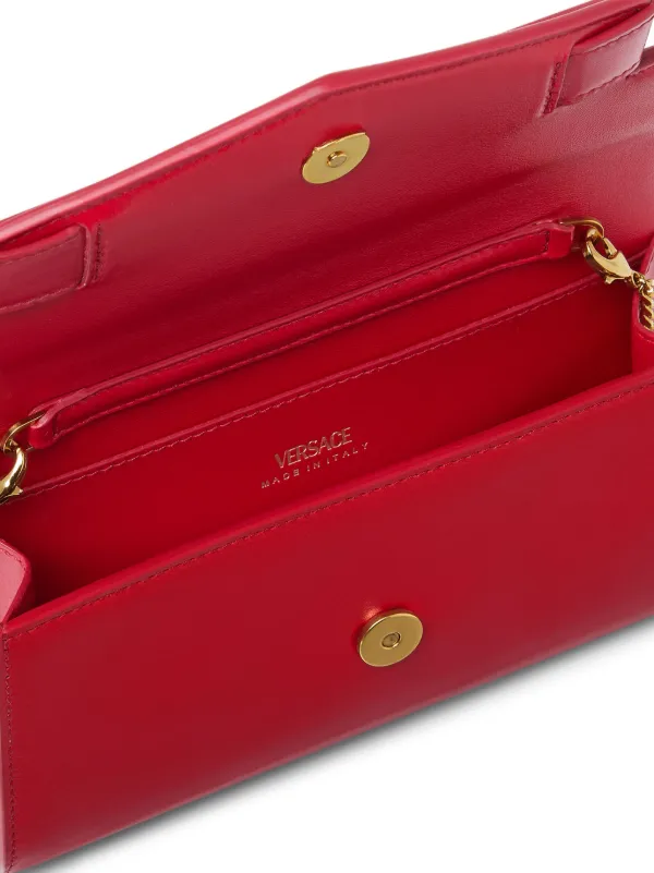 Versace pebbled leather crossbody top
