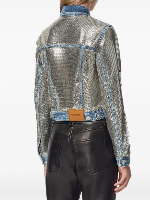 Versace メッシュ デニムジャケット | ブルー | FARFETCH JP