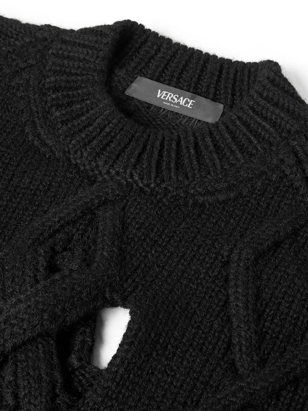 Versace Opengebreide trui Zwart