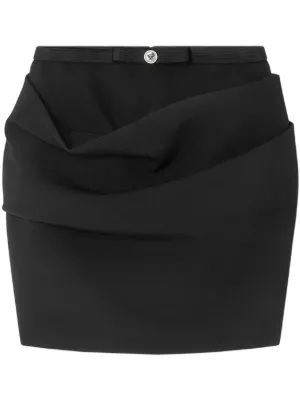 スカート VERSACE Woman Skirt Black 10172811A12294 1D100 Versace Jeans Couture Belted Wrap Maxi Skirt | Saks Fifth Avenue