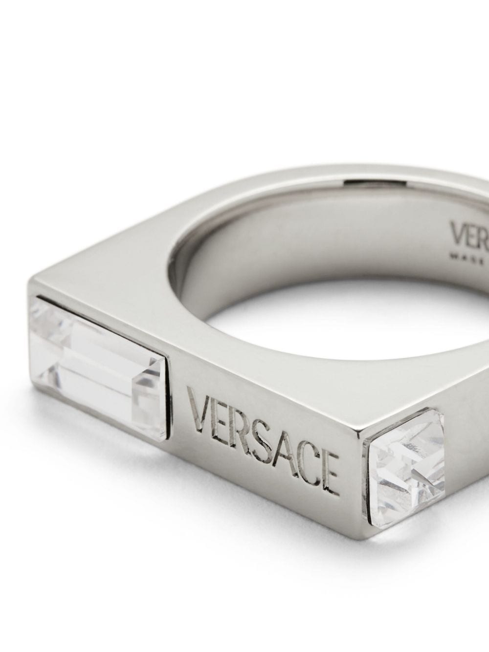 Versace Ring verfraaid met kristallen - Zilver