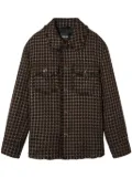 Versace plaid shirt jacket - Brown