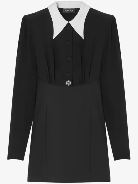 Versace pearl-detailing mini dress