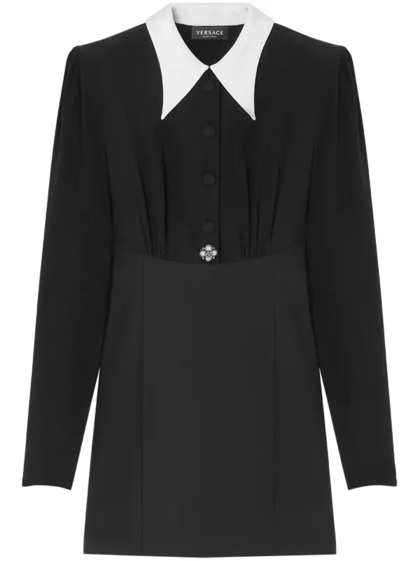 【関税&送料込】Versace Black Twill Mini Dress 24669239_54933465_600.jpg