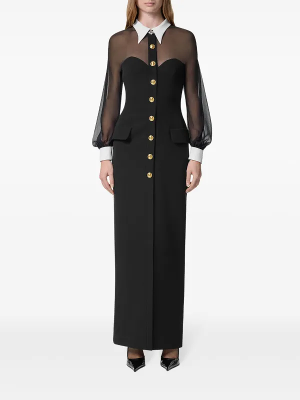 VIP【関税送料無料】希少 VERSACE BLACK SILK MIDI DRESS Versace Silk Maxi Dress | Black | FARFETCH
