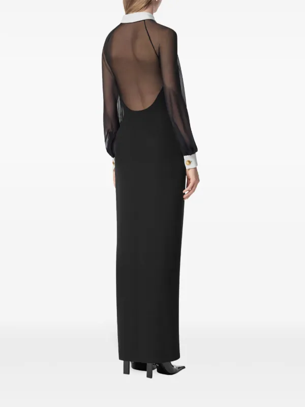Versace Silk Maxi Dress | Black | FARFETCH