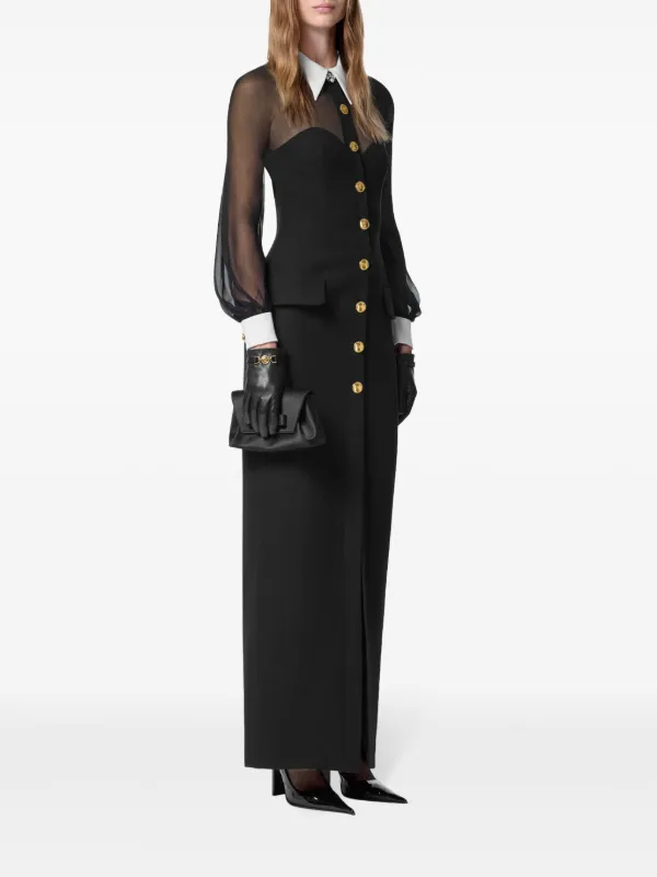 【関税＆送料込み】Versace Dresses Versace Silk Maxi Dress | Black | FARFETCH