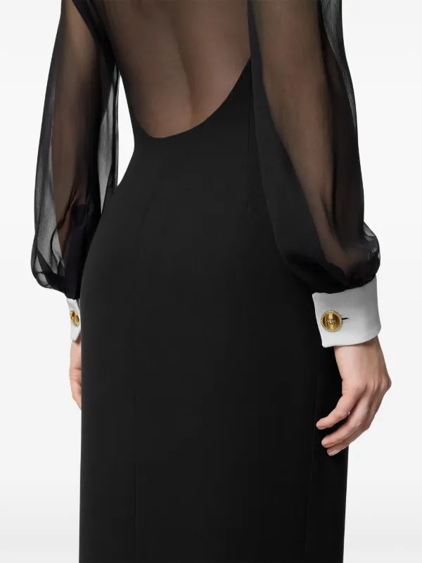 Versace Silk Maxi Dress | Black | FARFETCH