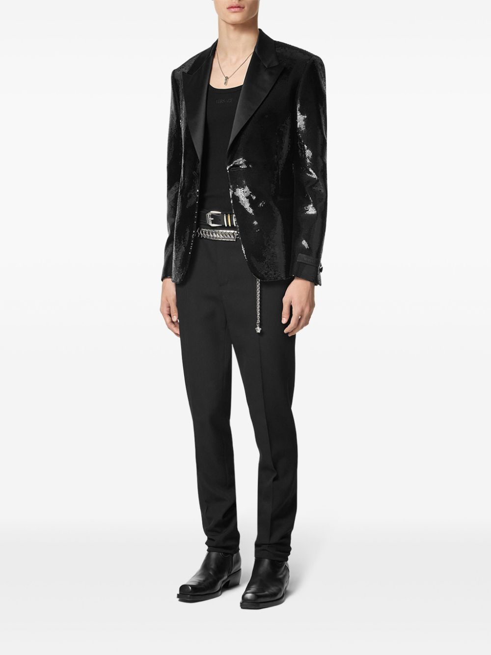 Versace Verfraaide blazer - Zwart