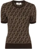 FENDI FF knitted top - Brown