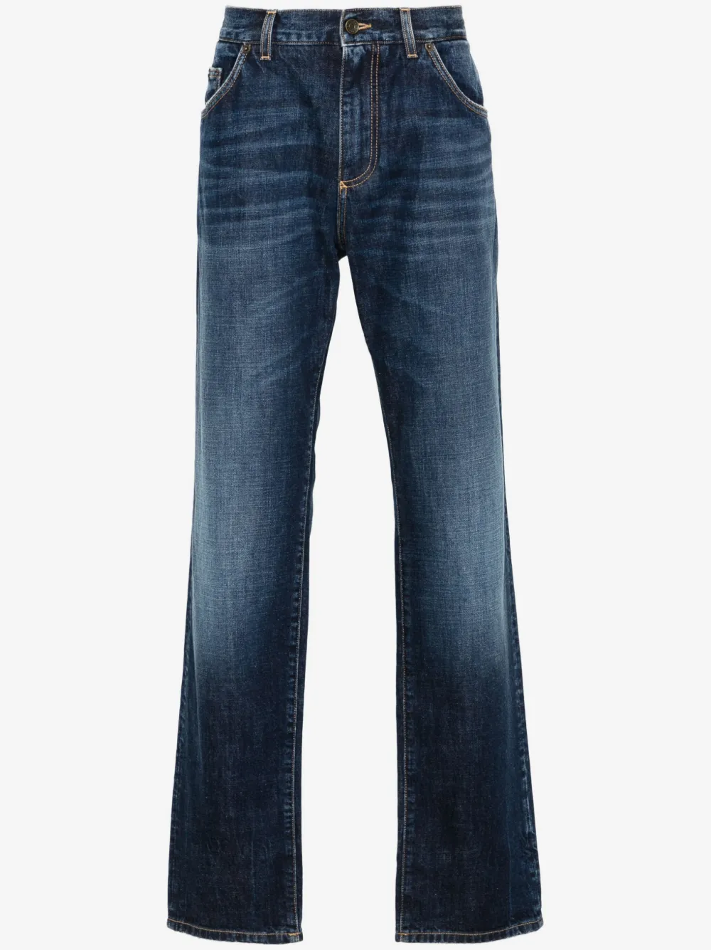 Dolce & Gabbana logo-embroidered jeans | Blue | Image 1