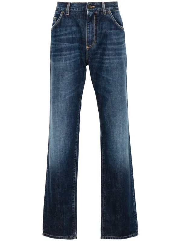 Dolce & Gabbana BLUE JEANS WITH LOGO ジーンズ ロゴ デニム Dolce & Gabbana ロゴ ジーンズ | ブルー | FARFETCH JP