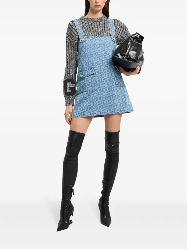 monogrammed denim dress Stetson Women's Allover Embroidered Denim Dress