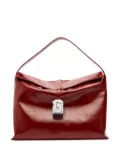 GCDS large leather Comma bag - Red