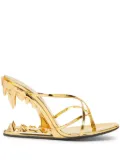 GCDS 110mm Morso Mirror sandals - Gold