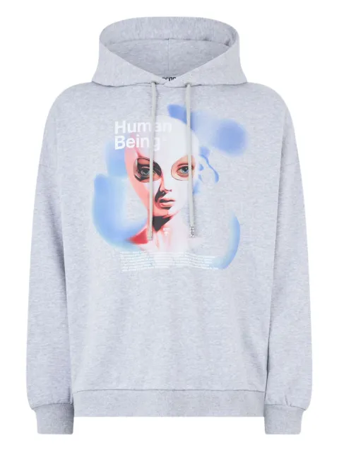 GCDS graphic-print cotton hoodie