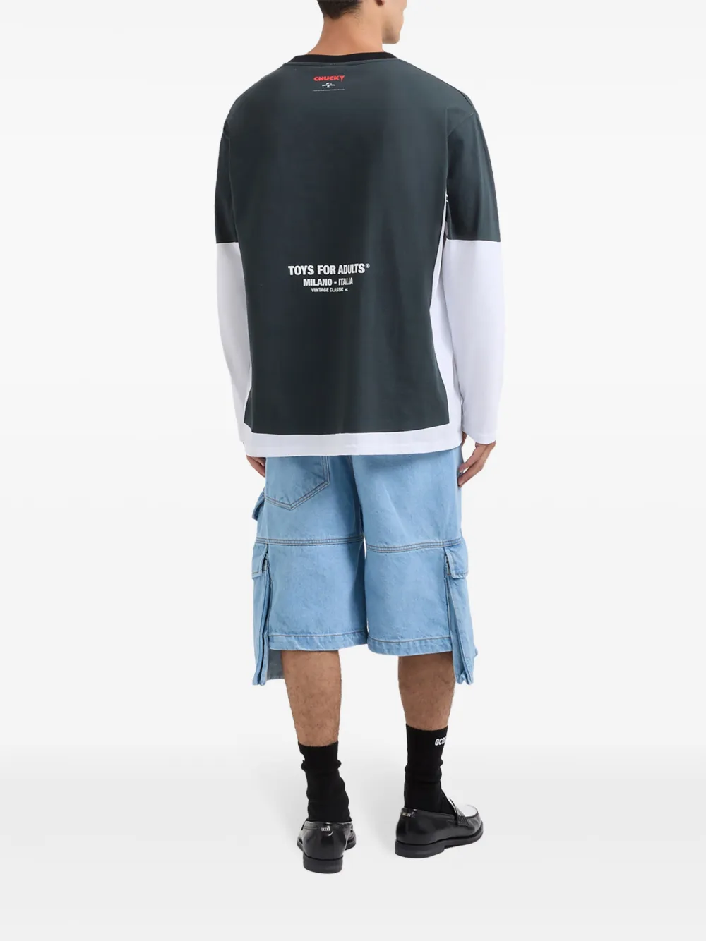 GCDS Chunky T-shirt met lange mouwen Zwart