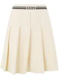 GCDS knitted pleated skirt - Neutrals