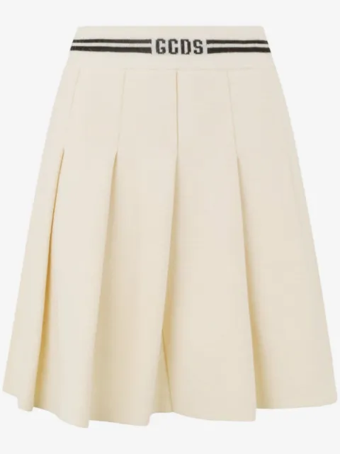 GCDS knitted pleated skirt