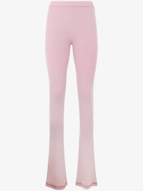 GCDS pantalones acampanados de canalé