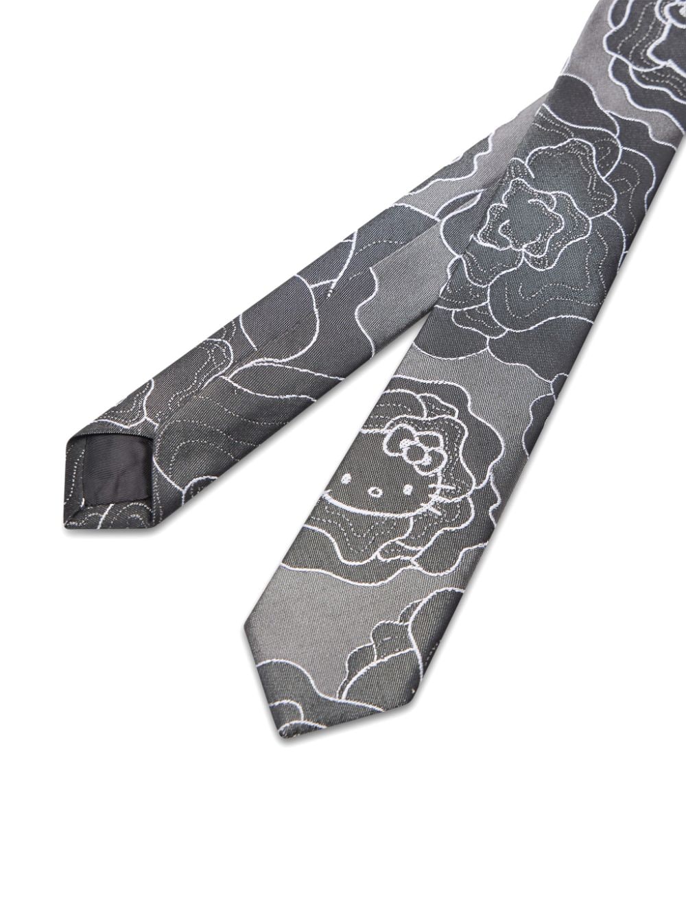 Shop Gcds Hello Kitty Jacquard-print Tie In Black