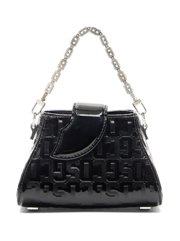 GCDS Comma Patent Monogram Mini Bag Black FARFETCH IE