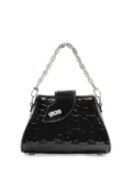 GCDS Comma Patent Monogram mini bag - Black