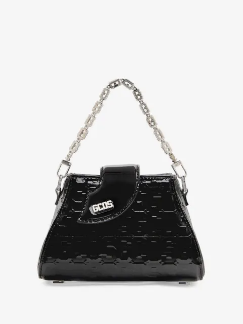 GCDS Comma Patent Monogram mini bag