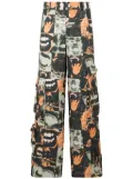 GCDS graphic-print trousers - Black