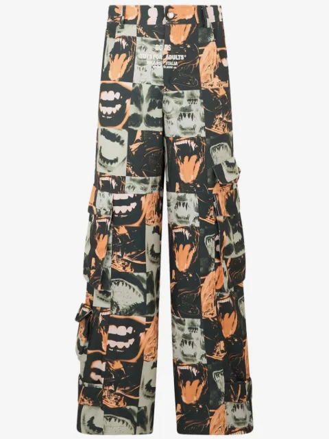 GCDS graphic-print trousers