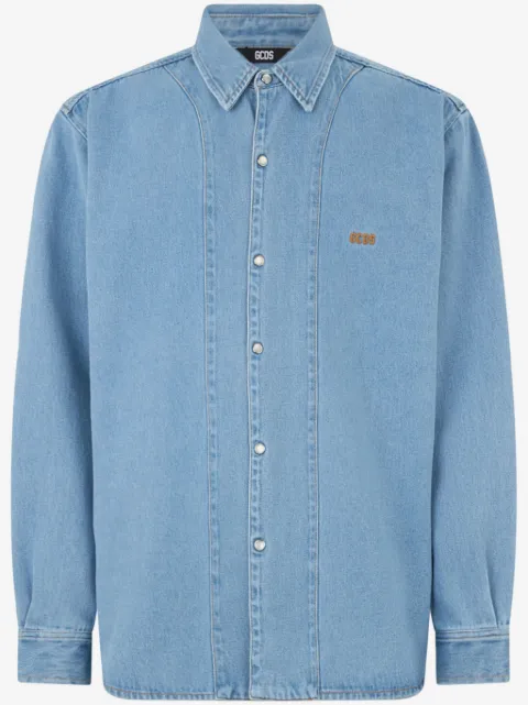 GCDS Camisa jeans Wirdo