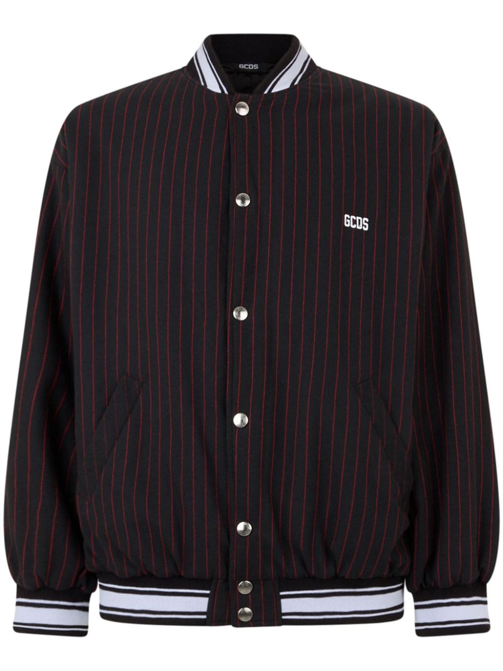 GCDS Pinstripe Clown bomber jacket - Nero