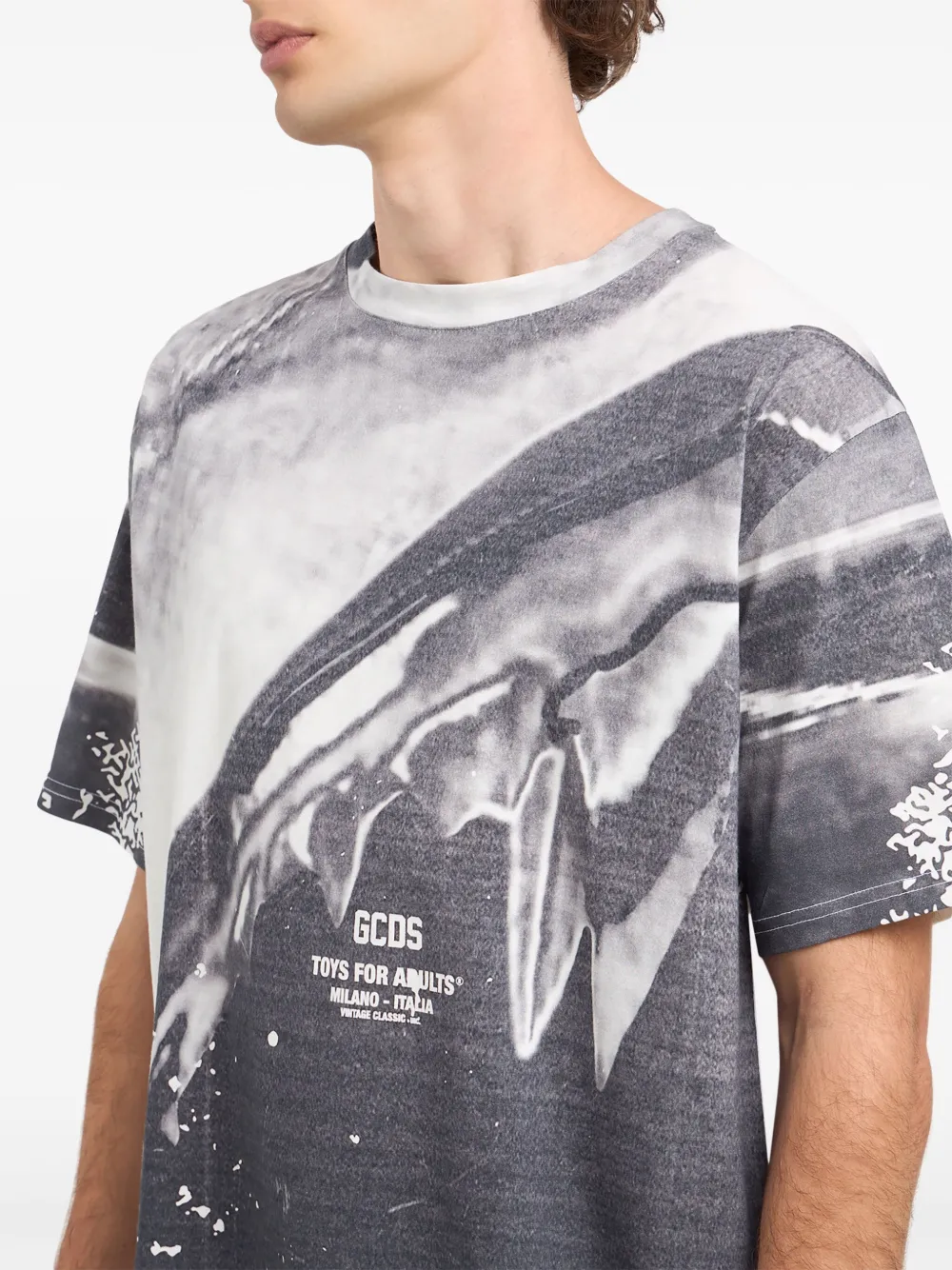 GCDS Morso oversized T-shirt Grijs