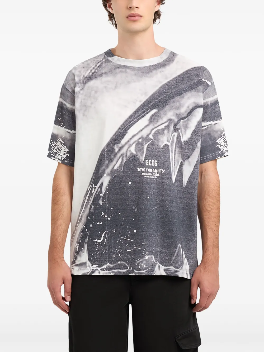 GCDS Morso oversized T-shirt Grijs
