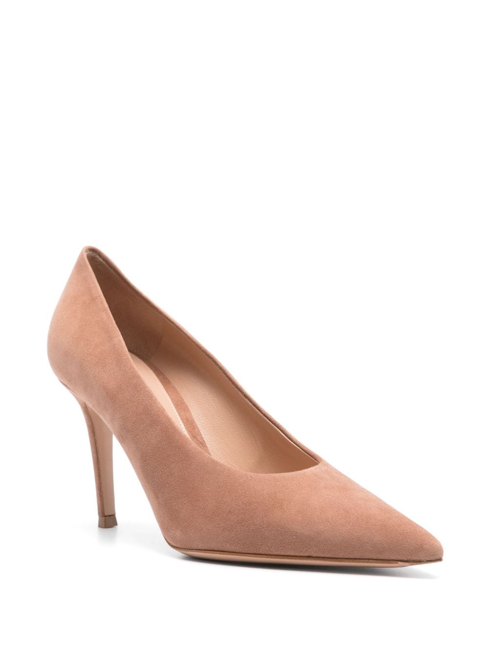 Shop Gianvito Rossi 85mm Robbie Pumps In Nude