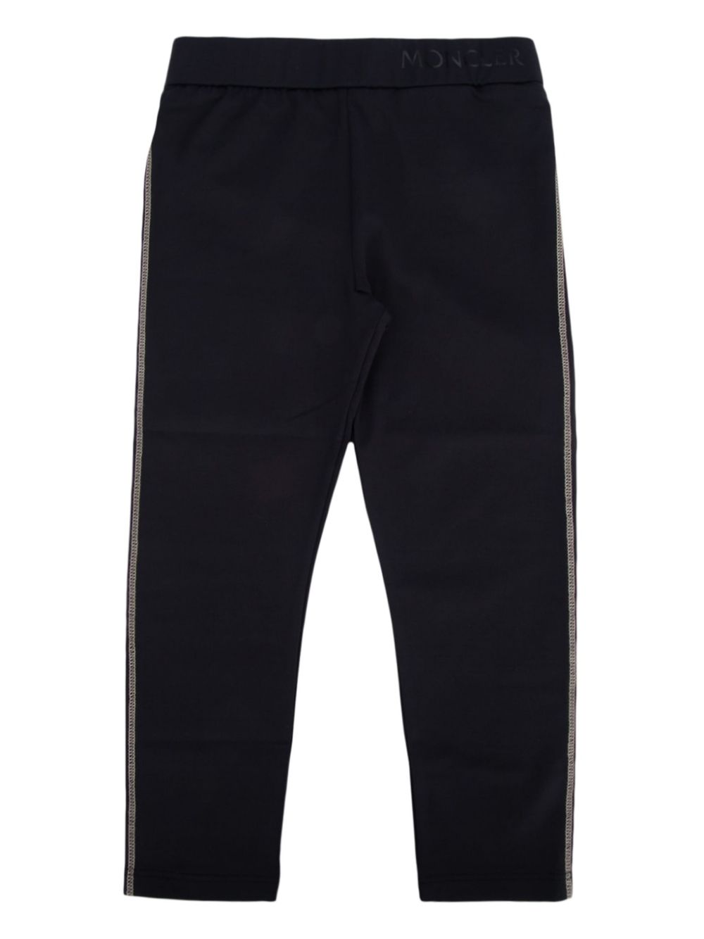 Moncler Enfant logo-patch stretch leggings - Black