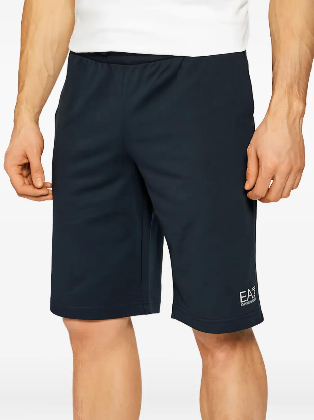 Ea7 Emporio Armani logo-print shorts Blauw
