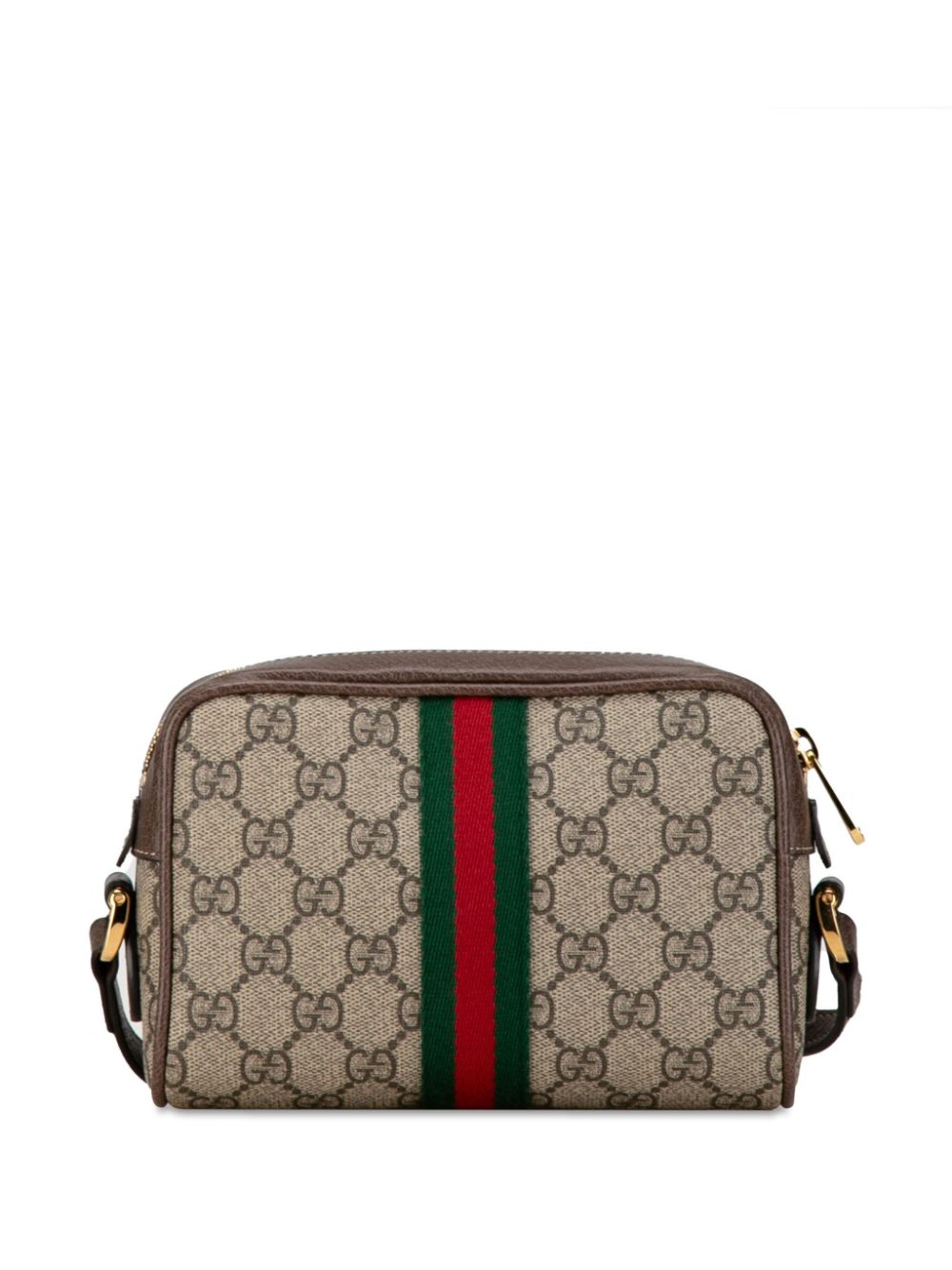 Gucci Pre-Owned 2016-2023 Mini GG Supreme Ophidia crossbody bag - Bruin