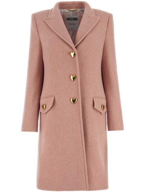 Moschino wool-blend single breasted coat