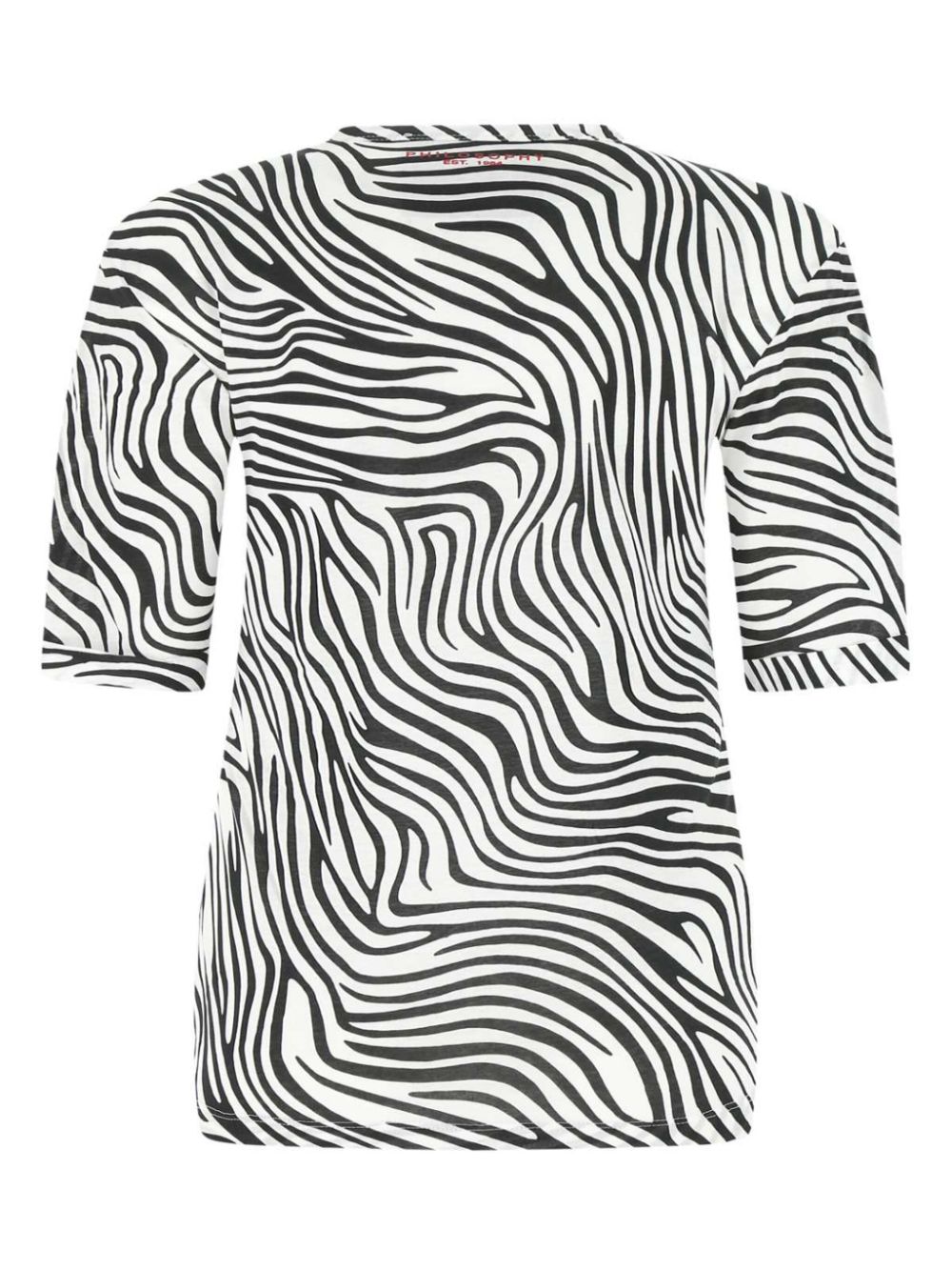 Philosophy Di Lorenzo Serafini zebra-print cotton t-shirt - Zwart