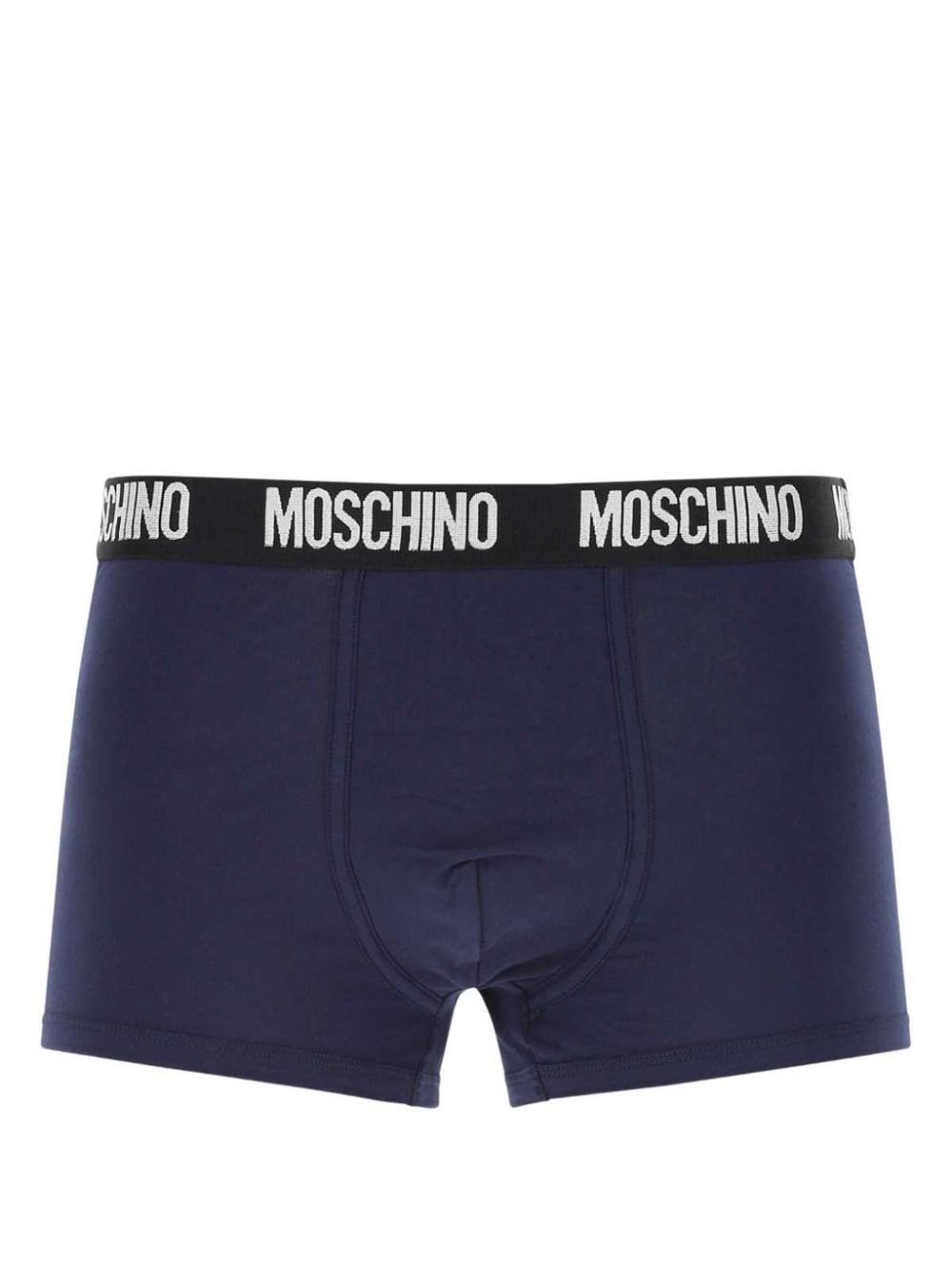 Moschino logo-band cotton boxers - Blu