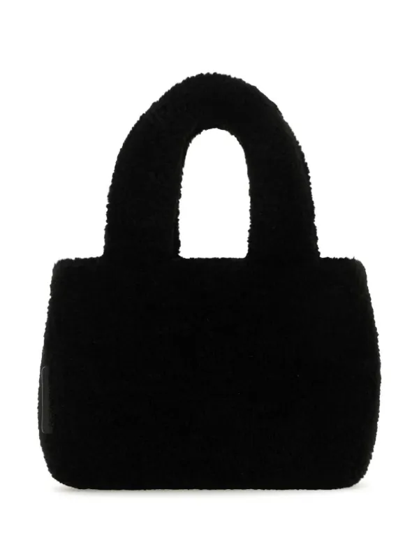 トートバッグ AMINA MUADDI Black shearling Amini Giuly handbag 24670317_54789344_600.jpg